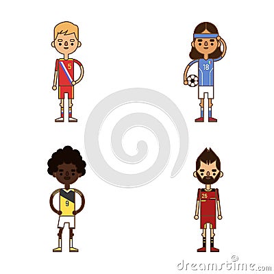 National Euro Cup soccer football teams vector illustration Vector Illustration