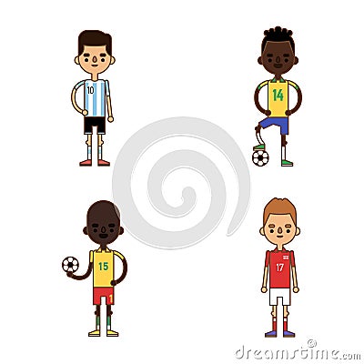 National Euro Cup soccer football teams vector illustration Vector Illustration