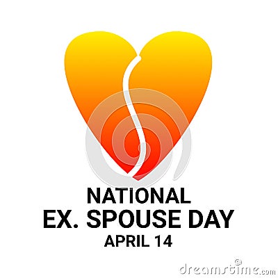 National Ex. Spouse Day Cartoon Illustration