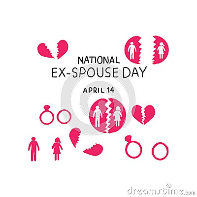 national ex spouse day vector Stock Photo