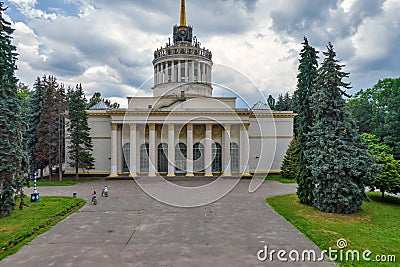 National Expocenter of Ukraine or VDNH in Kyiv, Pavilion 10 Editorial Stock Photo