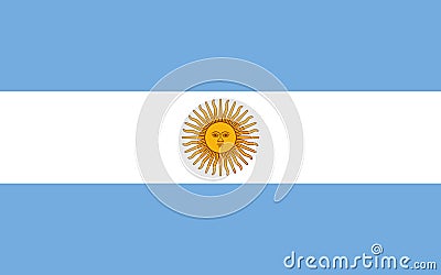 National Flag Argentine Republic, Argentina - vector Vector Illustration