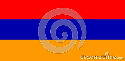 National Flag of Armenia. Background for editors and designers. National holiday Stock Photo