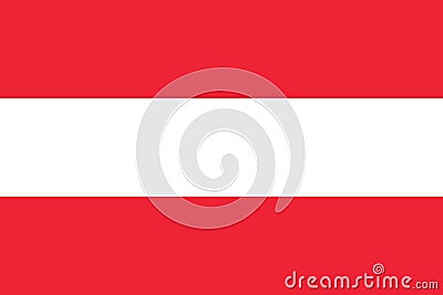 National flag of the Austria. The main symbol of an independent country. An attribute of the large size of a democratic state Cartoon Illustration