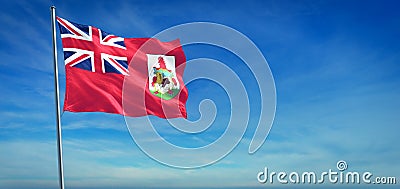 The National flag of Bermuda Stock Photo