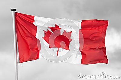 National Flag of Canada Stock Photo