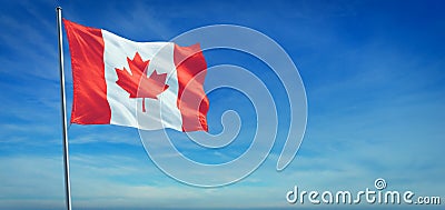 The National flag of Canada Stock Photo