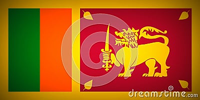 Flag of Sri Lanka Stock Photo