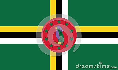 National Flag Dominica Vector Illustration