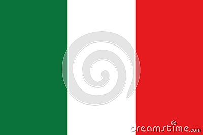 The national flag of the European country Italy Stock Photo
