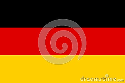 National flag of the Germany. The main symbol of an independent country. An attribute of the large size of a democratic state Cartoon Illustration