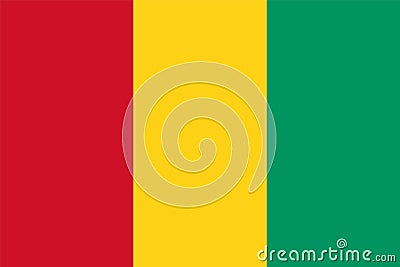 National flag of Guinea - Vector Eps10 Stock Photo