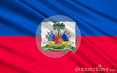 Flag of Haiti - Caribbean, Port-au-Prince Stock Photo