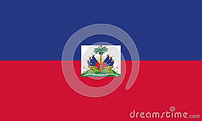 National Flag Haiti Vector Illustration