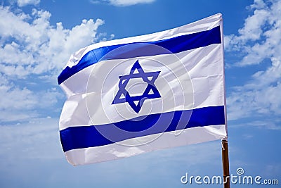 National flag of Israel outdoors Stock Photo