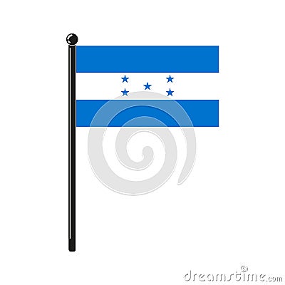 National flag of Republic of Honduras Vector Illustration