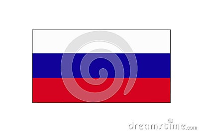 National flag Russia. Cartoon Illustration