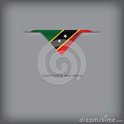 National flag Saint Kitts and Nevis Vector Illustration