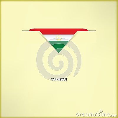 National flag Tajikistan Vector Illustration
