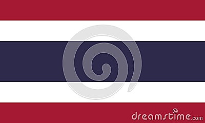 National Flag Thailand Vector Illustration