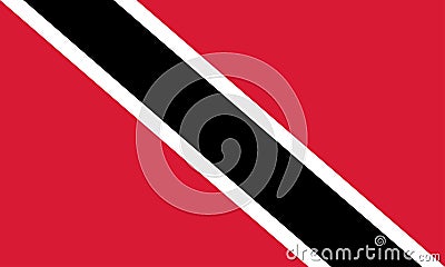 National Flag of Trinidad and Tobago, Trinidad and Tobago sign, Trinidad and Tobago Flag Vector Illustration