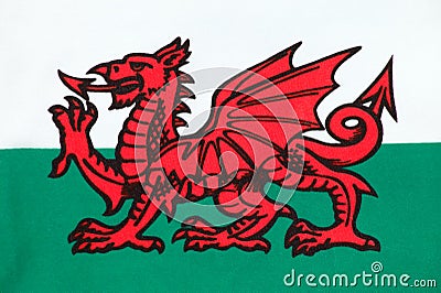 National flag of Wales Stock Photo