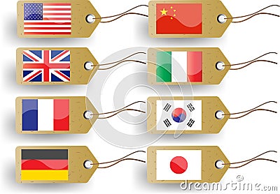 National flags Stock Photo