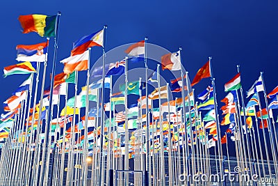 National flags Stock Photo