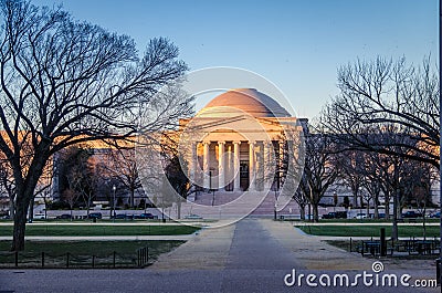 National Gallery of Art West Building at sunset - Washington, D.C., USA Stock Photo