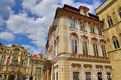 The National Gallery, Old Buildings, Old Town Square, Prague, Czech Republic Stock Photo
