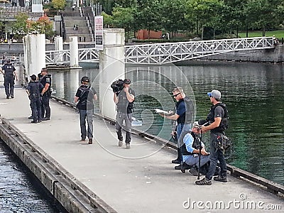 National Geographic Filming Border Security Documentary Editorial Stock Photo