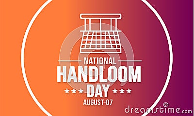 National Handloom Day background template. Holiday concept. background, banner, placard, card, and poster design Vector Illustration
