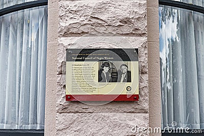 national headquarters of the National Council of Negro Women Editorial Stock Photo