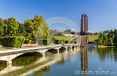 National Heroes Memorial in Carol Park - Bucharest Editorial Stock Photo