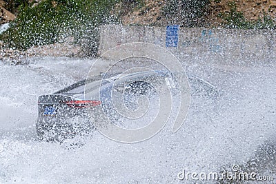 National Highway 318 Sichuan-Tibet Line Bomi Car Washing Site Editorial Stock Photo