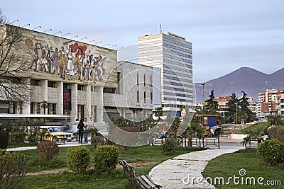 National History Museum in Tirana. Albania Editorial Stock Photo