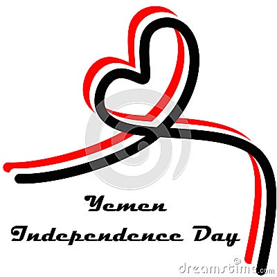 National holiday. Independence Day of Yemen set of vector design elements, Made in Yemen. Map, flags, ribbons, turntables, sockets Vector Illustration