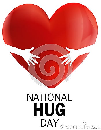 National Hug Day, 3d heart Stock Photo