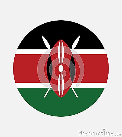 National Kenya flag, official colors and proportion correctly. National Kenya flag. Vector illustration. EPS10. Kenya flag vector Vector Illustration