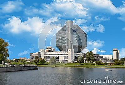 National Library of Belarus Stock Photo