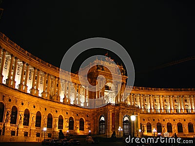 National Library night, Vienna Stock Photo