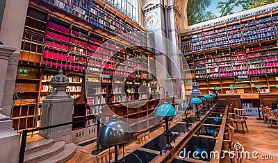 National library of Paris, France, interiors Editorial Stock Photo