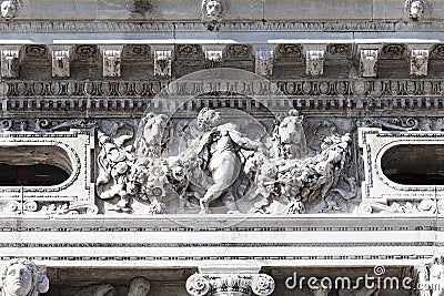 National Library of St Mark`s Biblioteca Marciana, facade, Venice, Italy Stock Photo