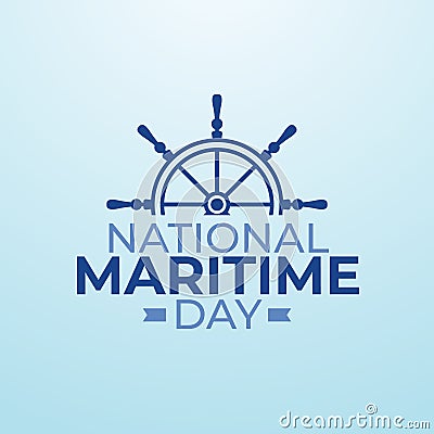 National Maritime Day Vector Illustration