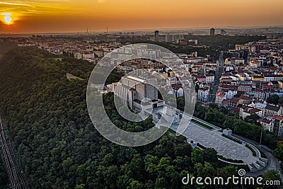 National Memorial at Vitkov in Prague in Czech Republic Editorial Stock Photo