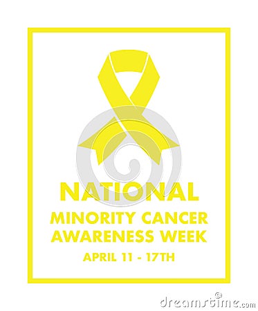 National minority cancer awareness ribbon Vector Illustration