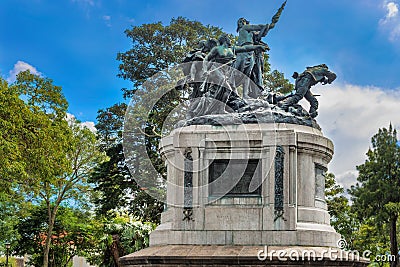 National Monument of Costa Rica in National Park of San Jose. Stock Photo