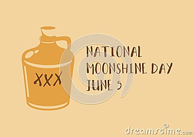 National Moonshine Day vector Vector Illustration