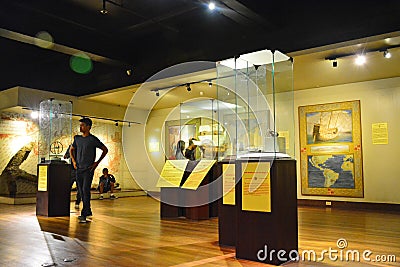 National museum of Anthropology ship items display in Manila, Philippines Editorial Stock Photo