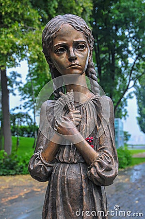 Holodomor Victims Memorial - Kiev, Ukraine Editorial Stock Photo